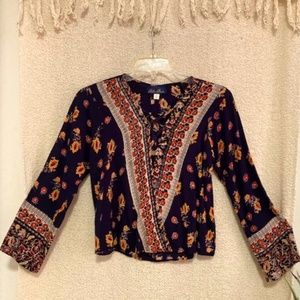 Blue Rain XS Boho blouse